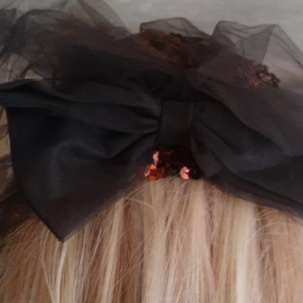 Bronze sequin festive hat - Picture 3 of 5